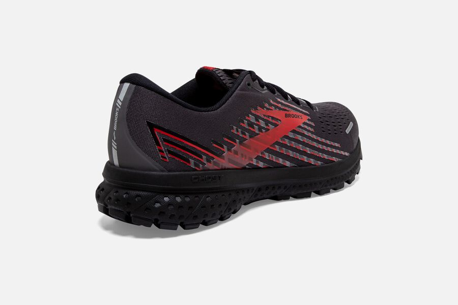 Brooks Running Shoes - Ghost 13 GTX Road Mens - Black/Red - ELU-837149